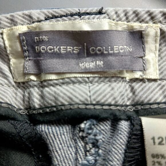 Dockers Ideal Collection Oetite Women's 12P Dark Wash Trouser, Pant, Jean. Blue. - Picture 4 of 12